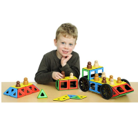 Набор Полидрон Магнитный "Конструируем транспорт" с дополнительным комплектом колес (Базовый) - «globural.ru» - Клин