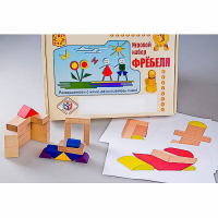Игровой набор Фребеля "Конструктор деревянный без соединений-2" (Серия "Эксперимент") - «globural.ru» - Клин