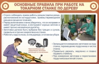 Стенд "Основные правила при работе на токарном станке по дереву" - «globural.ru» - Клин