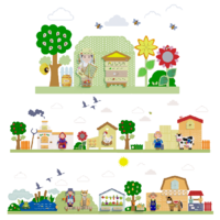 Набор декоративно-развивающих панелей "Деревенька" - «globural.ru» - Клин