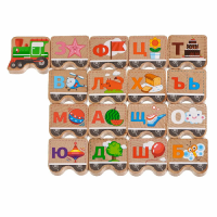 Деревянные бусы-алфавит "Паровозик" - «globural.ru» - Клин