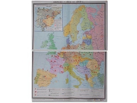 Учебная карта "Европа 1924-1939 гг" 1050*1420 мм (матовое, 2-стороннее лам.) - «globural.ru» - Клин