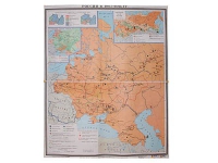 Учебная карта "Россия 1907-1914 гг." 1420*1100 мм (матовое, 2-стороннее лам.) - «globural.ru» - Клин