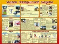 Стенд "Уголок гражданской защиты" - «globural.ru» - Клин