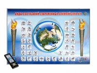 Электрифицированный стенд "Виды состязаний современных Олимпийских игр" адаптивный, с сенсорным пультом управления и планшетом со шрифтом Брайля (физическая культура) - «globural.ru» - Клин