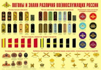 Плакат "Погоны и знаки различия военнослужащих России" - «globural.ru» - Клин