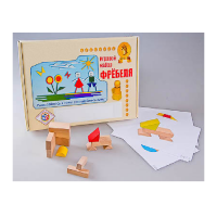 Игровой набор Фребеля "Конструктор деревянный без соединений-1" (Серия "Эксперимент") - «globural.ru» - Клин