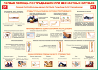  Таблица Общий порядок оказания первой помощи пострадавшим 1000*1400 винил	 - «globural.ru» - Клин