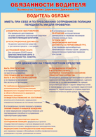 Плакат "Водитель обязан " 1000*1400 винил - «globural.ru» - Клин