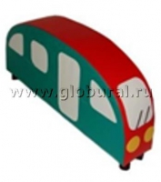 Напольная мягкая игрушка «Автобус»  каталка - «globural.ru» - Клин