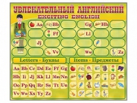 Комплект оборудования "Английский алфавит" с комплектом тематических магнитов КМ-26 - «globural.ru» - Клин
