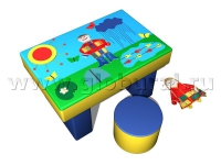 Дидактический стол с пуфиком вариант 1 (ВИК) - «globural.ru» - Клин
