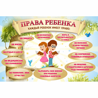Стенд "Права ребенка" 1,5х1,0 - «globural.ru» - Клин