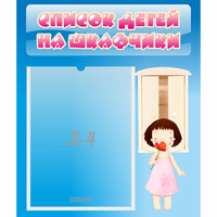 Стенд "Список детей на шкафчики" №7 - «globural.ru» - Клин