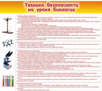 Стенд "Техника безопасности на уроках биологии" (вариант 2) - «globural.ru» - Клин