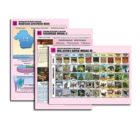 Комплект таблиц по географии раздаточных "Природа материков и океанов" (цвет, лам, формат А4, 12  штук) - «globural.ru» - Клин