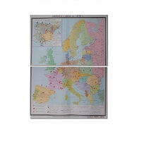 Учебная карта "Европа 1924-1939 гг" 1050*1420 мм (матовое, 2-стороннее лам.) - «globural.ru» - Клин