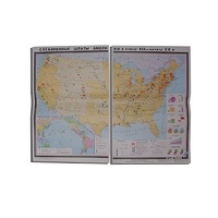 Учебная карта "США в конце XIX - начало XXвв" 1360*1000 мм (матовое, 2-стороннее лам.) - «globural.ru» - Клин