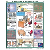 Плакаты "Компьютер и безопасность" (2 листа, размер 450х600) - «globural.ru» - Клин