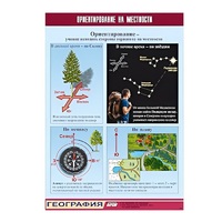 Таблица демонстрационная "Ориентирование на местности" (винил 100х140) - «globural.ru» - Клин