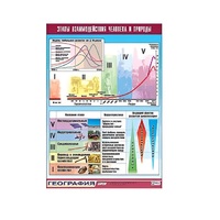 Таблица демонстрационная "Этапы взаимодействия человека и природы" (винил 70x100) - «globural.ru» - Клин