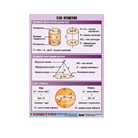 Таблица демонстрационная "Тела вращения" (винил 100х140) - «globural.ru» - Клин