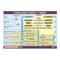Таблица демонстрационная "Сравнение понятий изомер и гомолог" (винил 100х140) - «globural.ru» - Клин