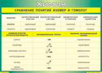 Таблица Сравнение понятий изомер и гомолог 1000*1400 винил - «globural.ru» - Клин
