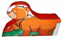 Напольная игрушка "Медвежонок" с шелкографией (ВИК) - «globural.ru» - Клин