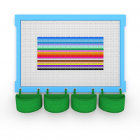 Комплект стены для конструирования Botzees с деревянной основой - «globural.ru» - Клин