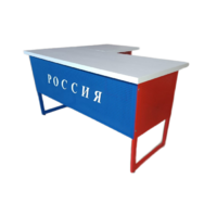 Стол преподавателя "Патриот" угловой с выкатной тумбой - «globural.ru» - Клин