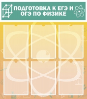 Стенд "Подготовка к ЕГЭ и ОГЭ по физике вариант 1 (6 карманов)" - «globural.ru» - Клин