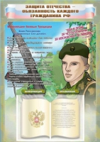 Стенд-уголок "Защита Отечества – обязанность каждого гражданина Российской Федерации" - «globural.ru» - Клин