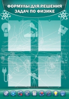 Стенд "Формулы для решения задач по физике" (вариант 3) - «globural.ru» - Клин