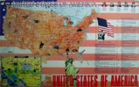Учебная карта США на английском языке - «globural.ru» - Клин