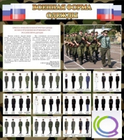 Стенд "Военная форма одежды (флаг РФ)" - «globural.ru» - Клин