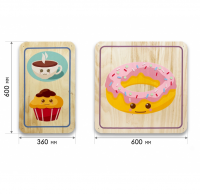 Набор стеновых панелей «Милая еда - Завтрак» - «globural.ru» - Клин