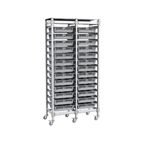 Стеллаж мобильный 2-х секционный для учебных наборов и цифровых лабораторных комплексов SenseDisc - «globural.ru» - Клин