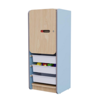 Закрытый шкаф с ящиками из коллекции мебели «НЕГА» (цвет голубой) - «globural.ru» - Клин