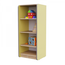 Открытый шкаф с полками из коллекции мебели «НЕГА» (цвет желтый) - «globural.ru» - Клин