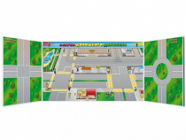 Доска магнитно-маркерная комбинированная, панорамная, трехэлементная "Азбука дорожного движения" - «globural.ru» - Клин