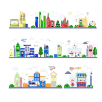 Набор декоративно- развивающих панелей «Городская среда» - «globural.ru» - Клин