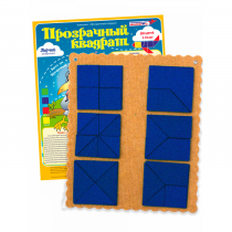 Прозрачный квадрат Ларчик (ковролин, синий)   - «globural.ru» - Клин