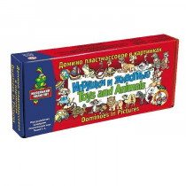 Домино пластмассовое на английском языке «Игрушки и животные» - «globural.ru» - Клин