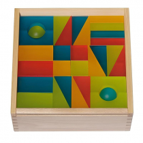 Набор полупрозрачных строительных кубиков 2 (84 элемента) - «globural.ru» - Клин