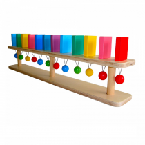 Тактильно-развивающая панель "Разноцветное домино" (настенный модуль, 12 домино) - «globural.ru» - Клин