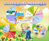 Стенд "Календарь природы" (вариант 1) - «globural.ru» - Клин