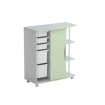 Стеллаж правый Робик 001 (серый/фисташковый) - «globural.ru» - Клин