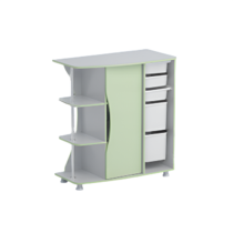 Стеллаж левый Робик 001 (серый/фисташковый)  - «globural.ru» - Клин