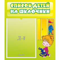 Стенд "Список детей на шкафчики" №5 - «globural.ru» - Клин